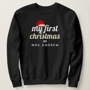 Kerstmuts Elegante eerste kerst mevrouw naam Trui