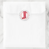 Kerstmuts En Krans Sticker (Tas)