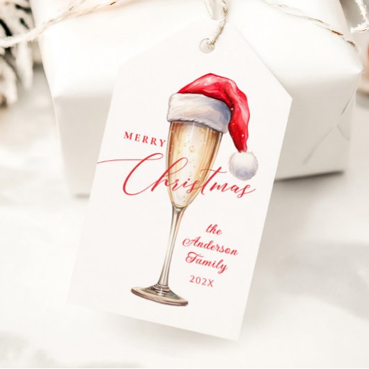 Kerstmuts Feestelijke Kerstfeest Cadeaulabel