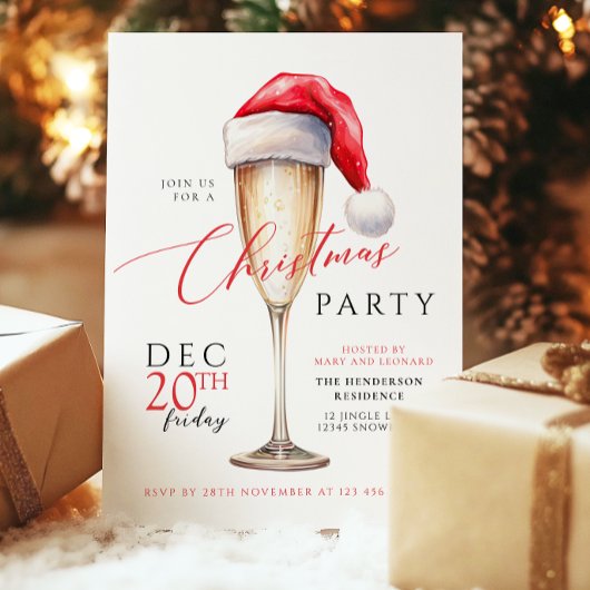 Kerstmuts Feestelijke Kerstfeest Kaart