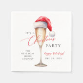 Kerstmuts Feestelijke Kerstfeest Servet (Voorkant)