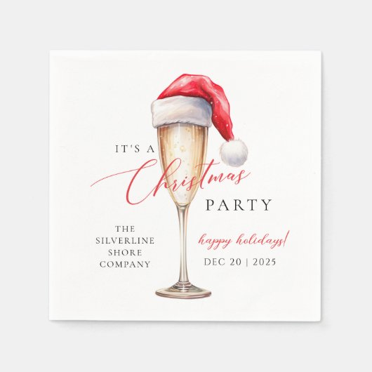 Kerstmuts Feestelijke Kerstfeest Servet (Voorkant)