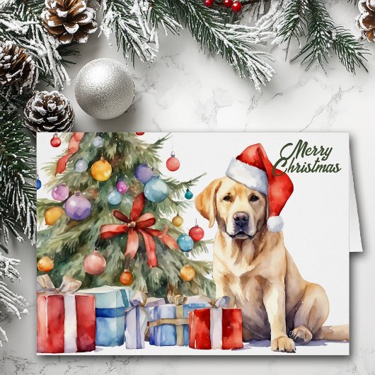 Kerstmuts Gele Labrador Retriever Kerstmis