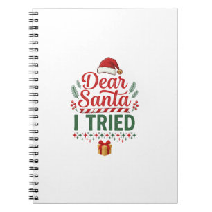 Kerstmuts Geschenkdoos Lieve Kerstman Geprobeerd Notitieboek