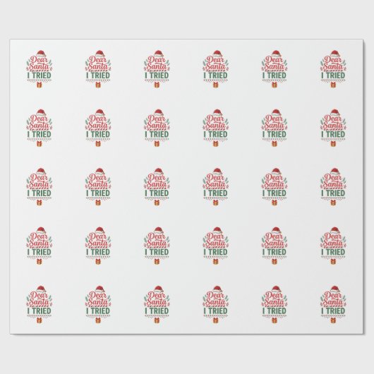Kerstmuts Geschenkdoos Lieve Sint Cadeaupapier (Vlak)