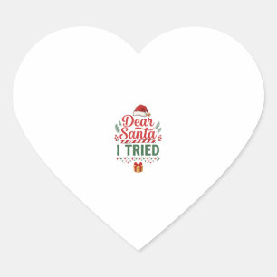 Kerstmuts Geschenkdoos Lieve Sint Hart Sticker