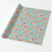 Kerstmuts Hond Kerstmis Cadeaupapier (Uitgerold)