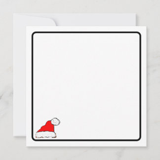 Kerstmuts kaart notitiekaartje