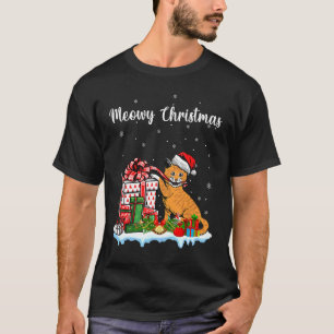 Kerstmuts Kat Kerstmis Voor Meisjes Kinderen Meow T-shirt