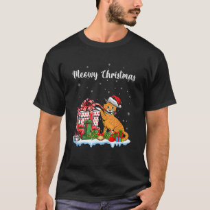 Kerstmuts Kat Kerstmis Voor Meisjes Kinderen Meowy T-shirt
