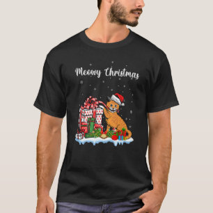 Kerstmuts Kat Kerstmis Voor Meisjes Kinderen Meowy T-shirt