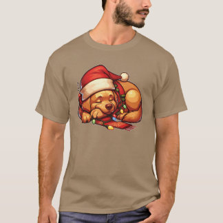 Kerstmuts Kerst Elfjes Lichtjes Labrador fries T-shirt