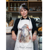 Kerstmuts Kerst Schaap Aangepaste Tekst Schort