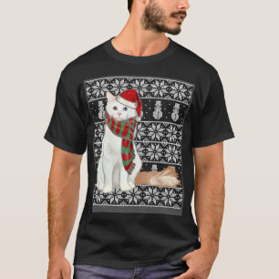 Kerstmuts Kerst Turkse Van Kat Hulpeloze Kerstmis T-shirt