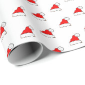 Kerstmuts Kerst verpakkings papier (Rol Hoek)