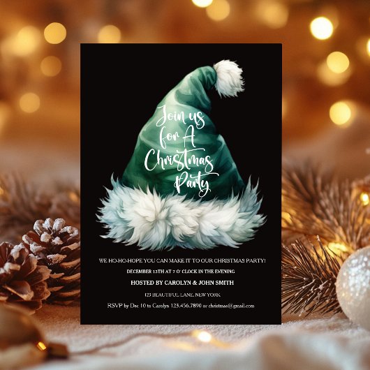 Kerstmuts Kerstfeest Uitnodiging Template