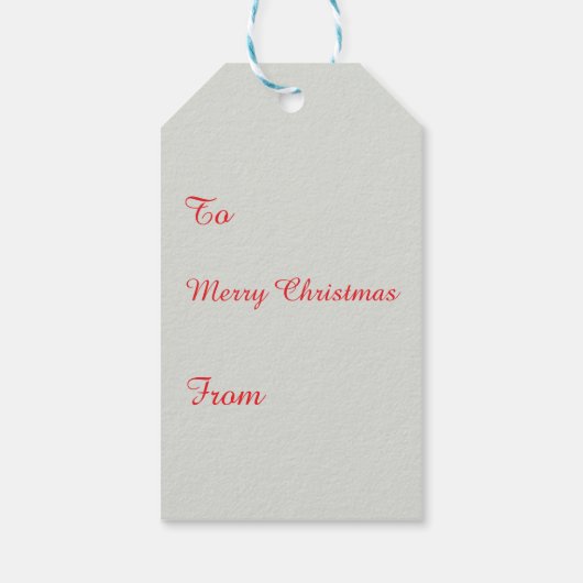 Kerstmuts Kerstkat Cadeaulabel (Achterkant)