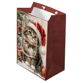 Kerstmuts Kerstkat Medium Cadeauzakje