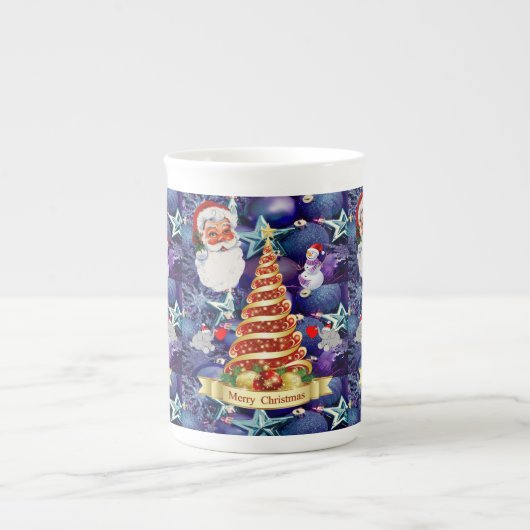 Kerstmuts, Kerstman Porselein Kop (Voorkant)