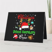 Kerstmuts Kerstman Rendier Schoolsecretarie Bemann Kaart (Achterkant)