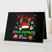 Kerstmuts Kerstman Rendier Schoolsecretarie Bemann Kaart (Voorkant)