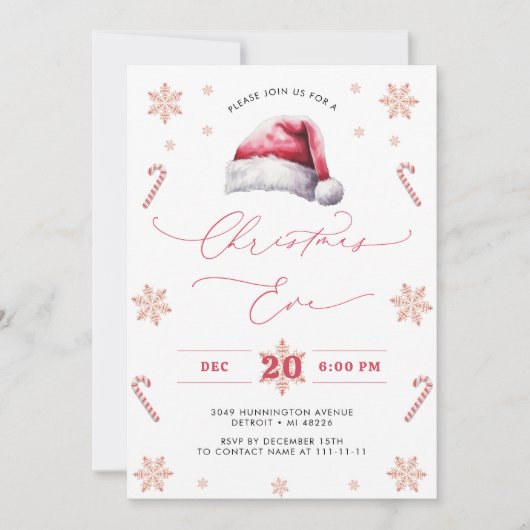Kerstmuts Kerstvakantie Kerstavondfeest Kaart (Voorkant)