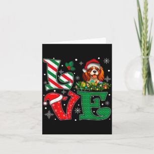Kerstmuts Liefde Cavalier King Charles Spaniek Hon Kaart
