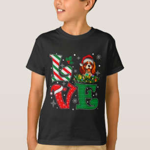 Kerstmuts Liefde Cavalier King Charles Spaniel Hon T-shirt