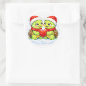 Kerstmuts Liefde Ronde Sticker (Tas)