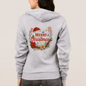Kerstmuts Merry Christmas Zip Hoodie (Achterkant)