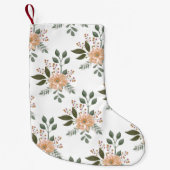Kerstmuts met bloempatroon kleine kerstsok (Voorkant)