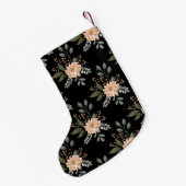 Kerstmuts met bloempatroon kleine kerstsok (Achterkant (Hangend))