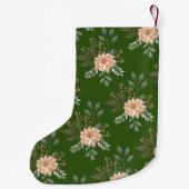 Kerstmuts met bloempatroon kleine kerstsok (Achterkant)