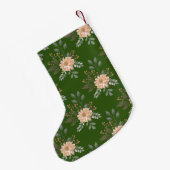 Kerstmuts met bloempatroon kleine kerstsok (Achterkant (Hangend))