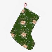 Kerstmuts met bloempatroon kleine kerstsok (Voorkant (Hangend))