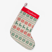 Kerstmuts met Naaldwerk Uiterlijk Kleine Kerstsok (Voorkant (Hangend))