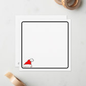 Kerstmuts notitiekaart notitiekaartje (Voorkant / Achterkant in situ)