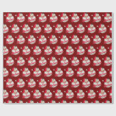 Kerstmuts Oude Kerstcadeau Cadeaupapier (Vlak)