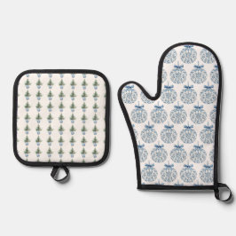 Kerstmuts Ovenwant & Pannenlap Set