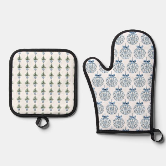 Kerstmuts Ovenwant & Pannenlap Set (Voorkant)