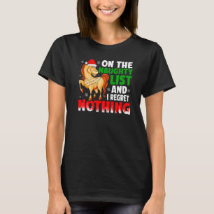 Kerstmuts Paard Stoute Lijst Kerst Kleding T-shirt