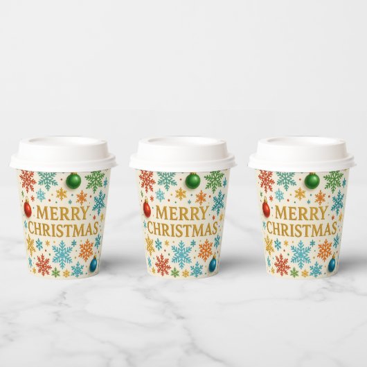 Kerstmuts papieren bekers. bekers (Multi)