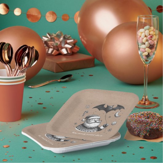 Kerstmuts Papieren Bordje (Multi)