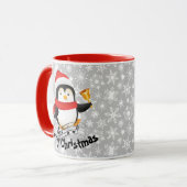 Kerstmuts pinguïn Beker Mok (Voorkant links)