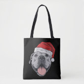 Kerstmuts Pitbull Kerstmis Kerstmis Huisdier Hond  Tote Bag (Voorkant)