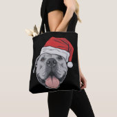 Kerstmuts Pitbull Kerstmis Kerstmis Huisdier Hond  Tote Bag (Dichtbij)