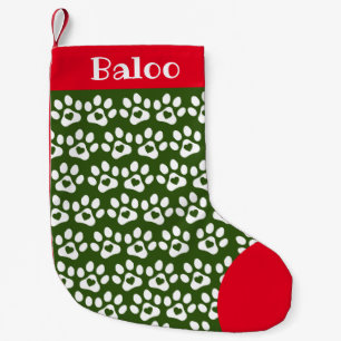 Kerstmuts Pootafdruk Groen Rood Kleine Kerstsok