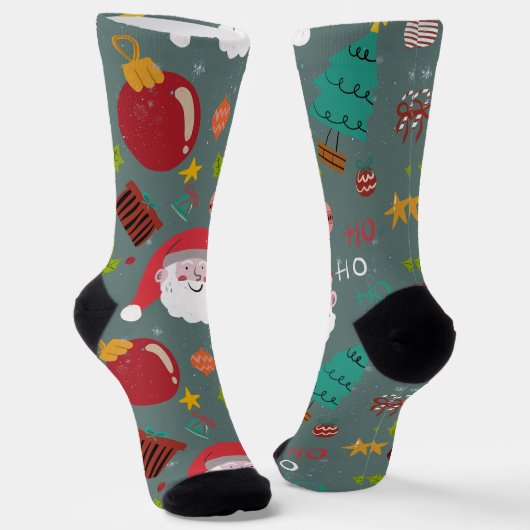 Kerstmuts Sinterklaas Sokken (Gebogen)