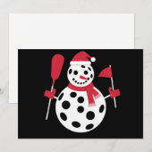 Kerstmuts Sneeuwman Familie Kerstmis Bijpassende P Feestdagenkaart (Voorkant / Achterkant)