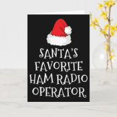 Kerstmuts van Sinterklaas' favoriete amateur radio Kaart (Gele Bloem)